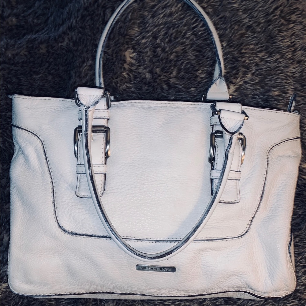Michael Kores large white shoulder bag